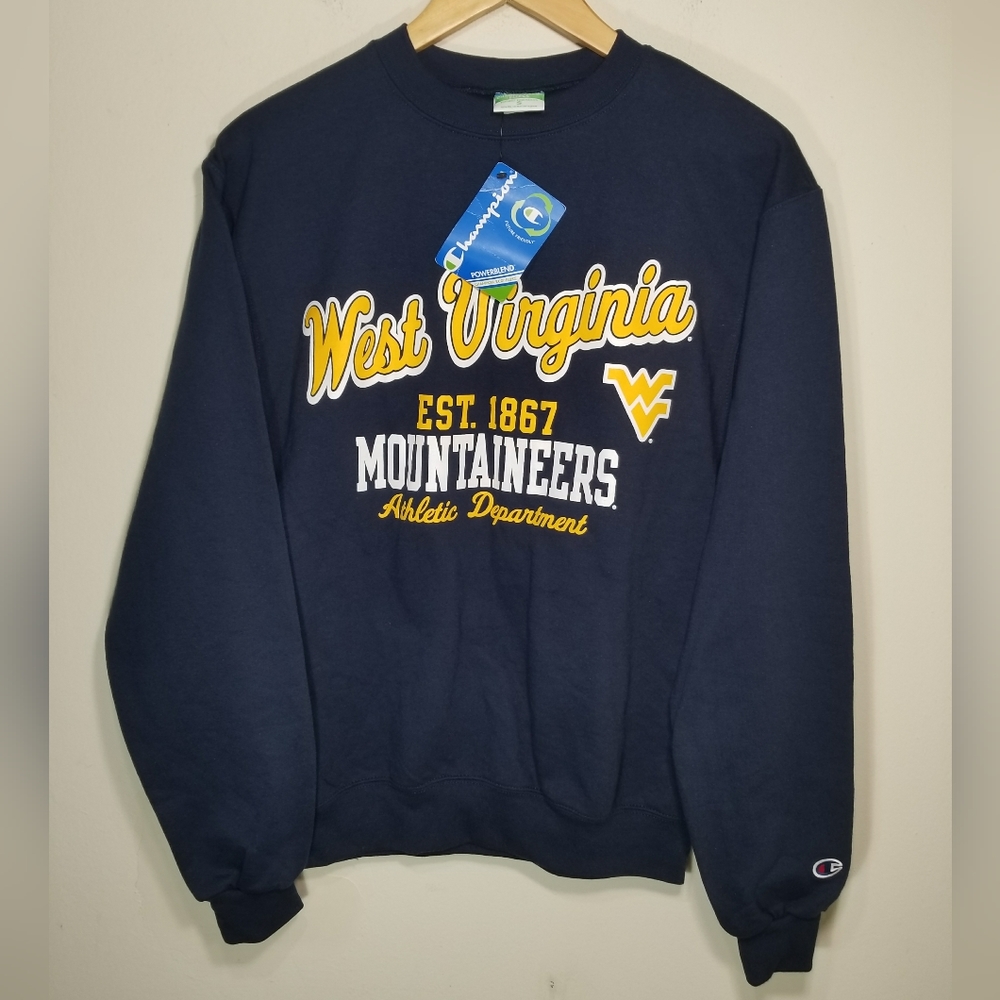 West Virginia Mountaineers Champion Fleece Crewneck Sweatshirt Men's Small